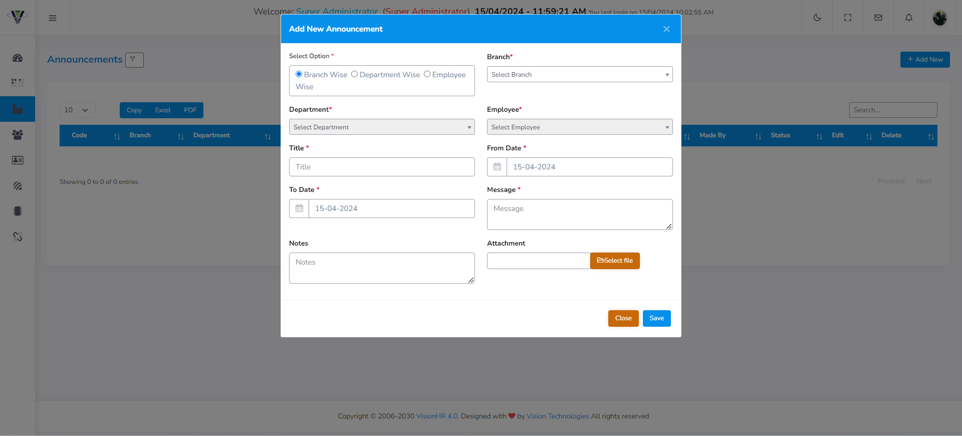 Dashboard Screenshot